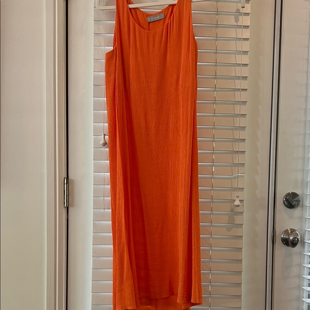 Sleeveless Orange Midi Dress by Everlane